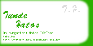 tunde hatos business card